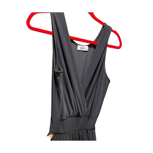Gilli Sleeveless V-Neck Jumpsuit In Charcoal Gray Womens Jumper Size M - Picture 4 of 7
